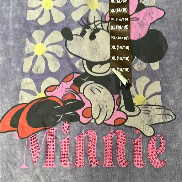 Disney Purple Minnie Mouse Sweatshirt Size XL (14/16) - Picture 2 of 2